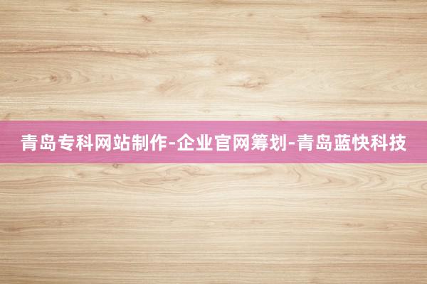青岛专科网站制作-企业官网筹划-青岛蓝快科技